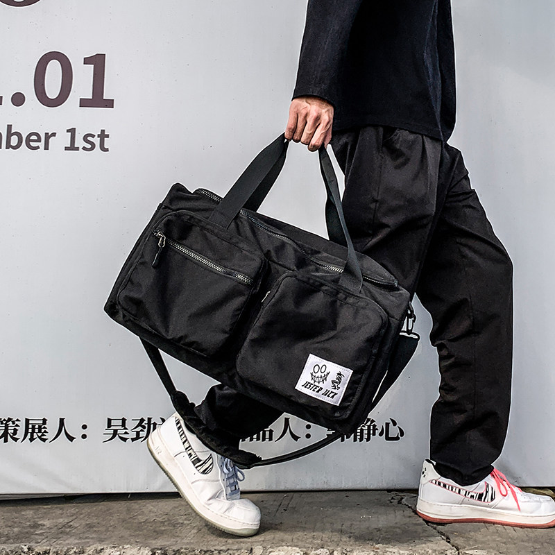 短途旅行包男士大容量便携收纳包 满江红箱包旅行袋