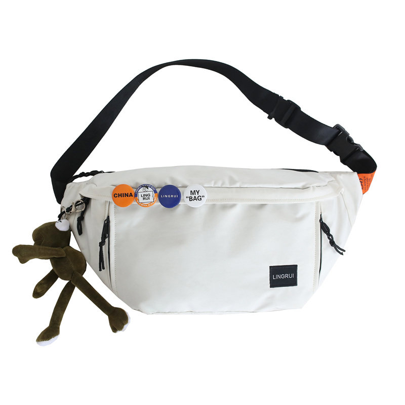 潮牌日系原宿胸包ins潮单肩挎包 满江红箱包男士包袋