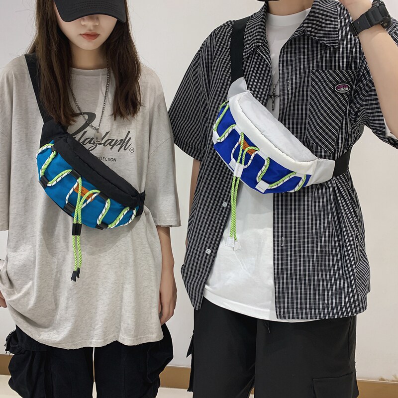 ins潮小包休闲潮牌胸包学生斜挎包 满江红箱包男士包袋