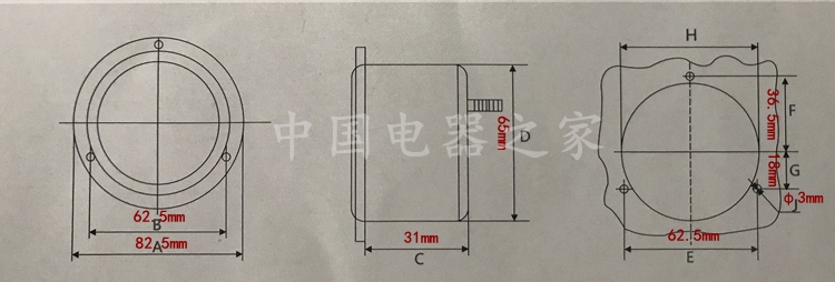 厂家直销正品DH-65圆形65型指针式交直流电流电压表装饰表可定制-图1