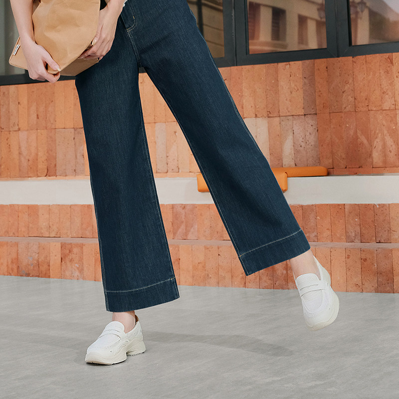 Pansy盼喜日本女鞋2026年春季新款乐福鞋厚底舒适一脚蹬运动鞋,淘宝优惠券,粉丝福利购,淘宝优惠卷