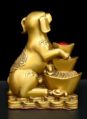 祈福纯铜生肖守财风水客厅摆件