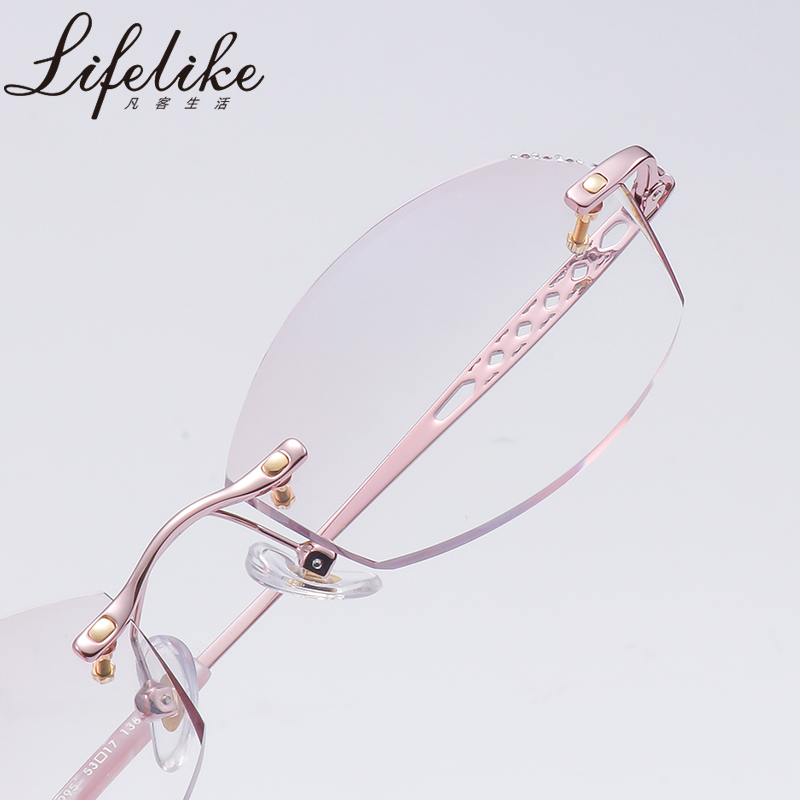 超轻无框女近视可配度数魅影眼镜 特洛依眼镜定制成品光学镜