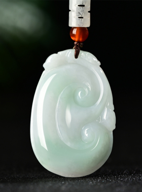 事事如意女款项玉石飘花翡翠