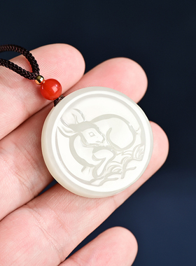 男女款和田玉十二生肖龙吊坠