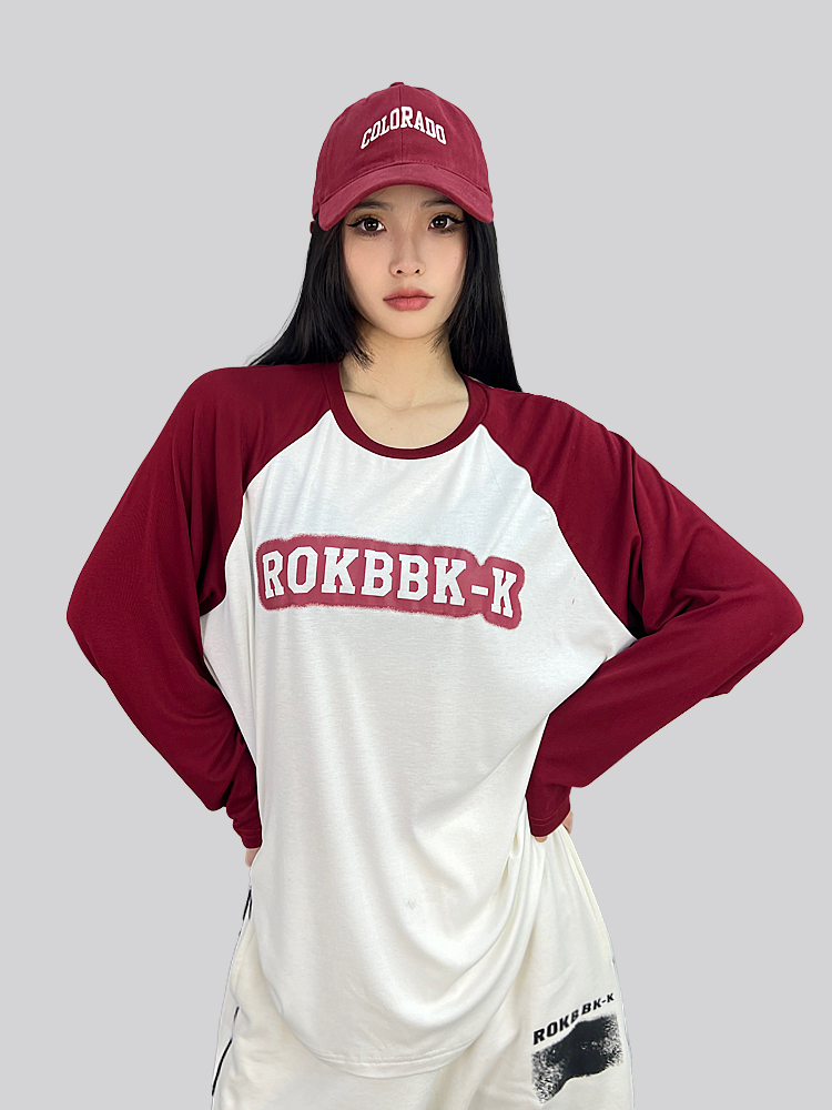 ROKBBK－K/布韩街舞潮牌休闲运动宽松长袖女爵士舞hiphop跳舞上衣 - 图0