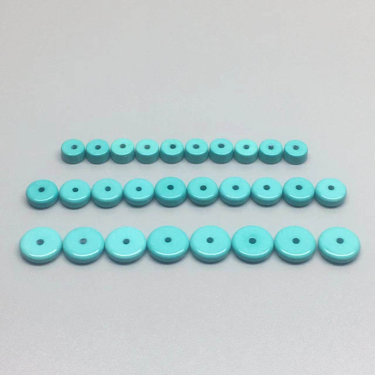 天然原矿高瓷绿松石6 8 10隔片隔珠垫片金刚星月佛珠文玩DIY配饰,淘宝优惠券,粉丝福利购,淘宝优惠卷