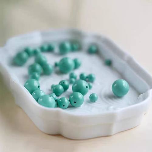 天然原矿绿松石圆珠散珠配珠单珠弟子珠小米珠隔珠diy配饰配件 - 图2