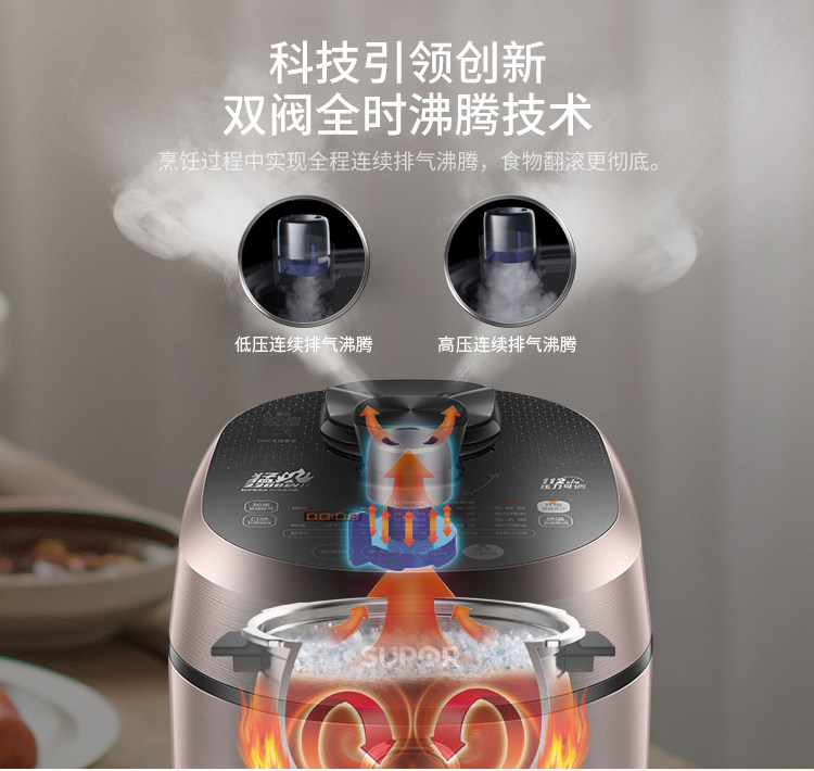 苏泊尔sy-50hc8q智能电ih 5l压力锅 苏泊尔龙育电压力锅