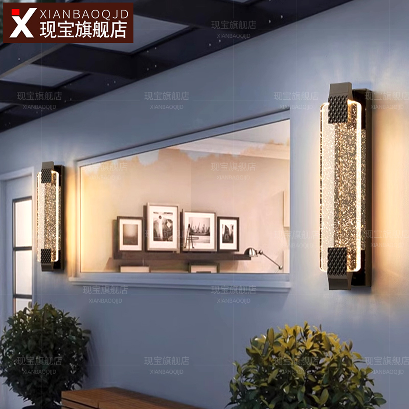 室外壁灯别墅入户大门口柱子两侧现代轻奢户外防水法式阳台外墙灯 - 图2