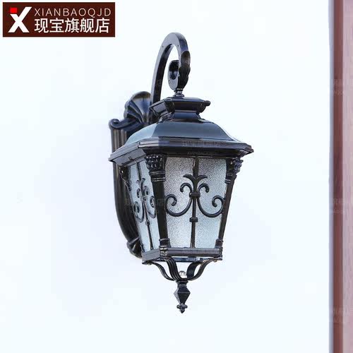 阳台壁灯大门口柱子室外防水欧式复古灯户外庭院别墅太阳能外墙灯 - 图1