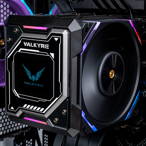 瓦尔基里R125台式CPU散热器 7热管铜底IPS液晶显示屏塔式风冷风扇 - 图1