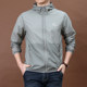Summer sun protection clothes for men's thin hooded loose