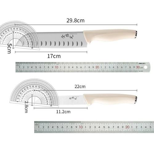 锋利不锈钢水果刀二合一切菜切水果刀多功能耐用厨房必备婴儿辅食-图3