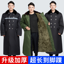 Military cotton large clothes green mens winter thickened overlong style Labor Insurance Coat Northeast Cotton Padded Jacket for Women Anti-chilling Security Cotton Large Clos