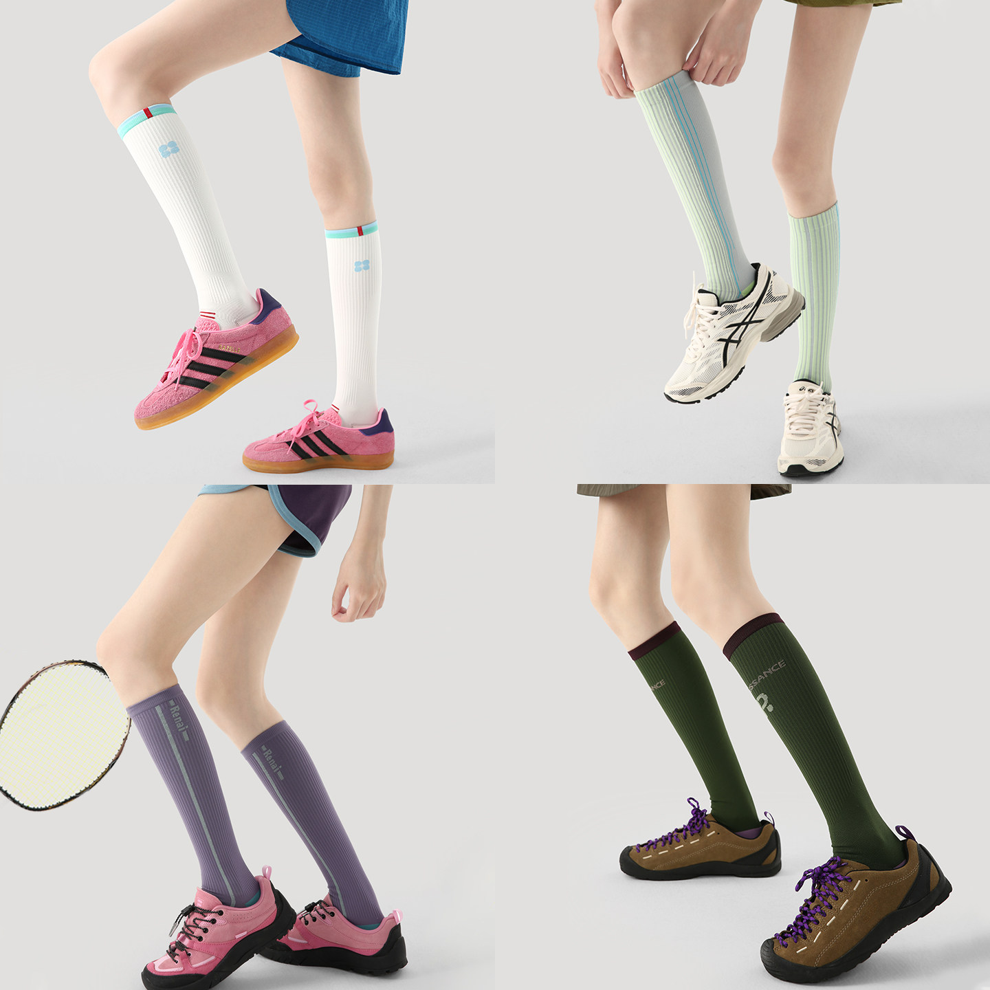 Enjoy it小腿压力袜女夏季透气运动专业跑步防滑护腿瑜伽中长筒袜,淘宝优惠券,粉丝福利购,淘宝优惠卷