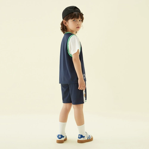 Быстросохнущий детский спортивный комплект, футболка с коротким рукавом, летние шорты для мальчиков, детская одежда, короткий рукав