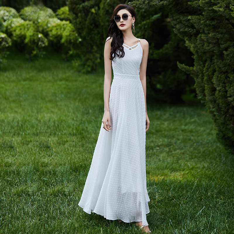 吊带女夏2021年新款收腰显瘦连衣裙 园子靓衣时尚套装