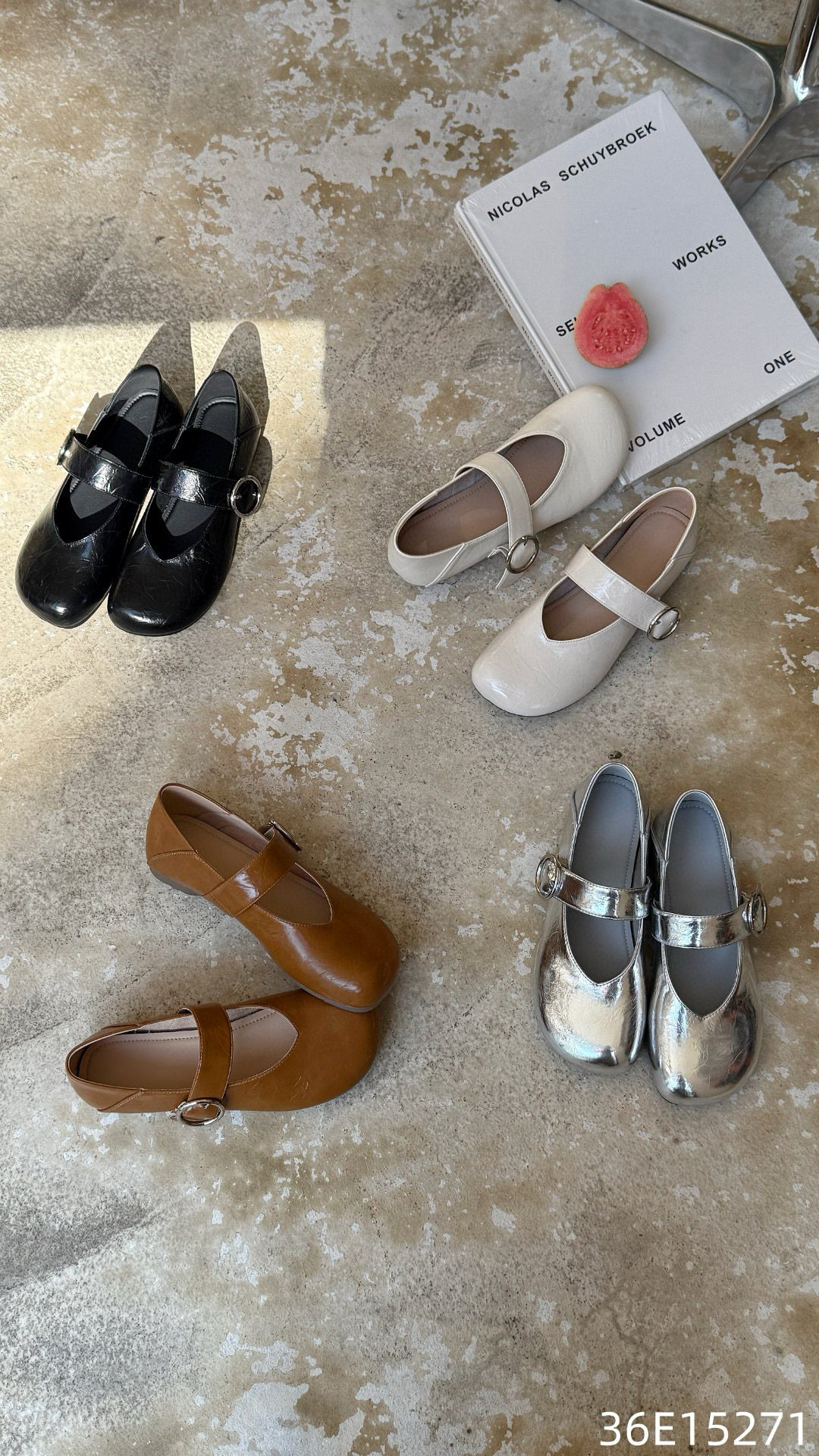 欧洲站2026春平底圆头豆豆鞋乐福鞋懒人鞋复古玛丽珍女单鞋15271,淘宝优惠券,粉丝福利购,淘宝优惠卷