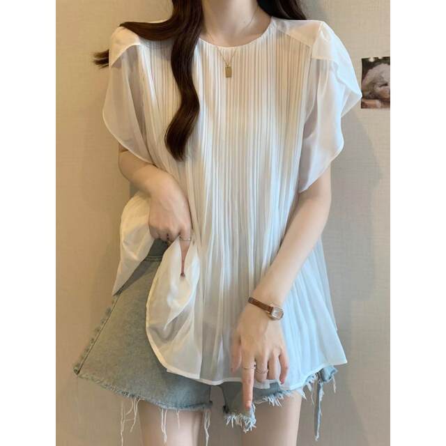 ຂະໜາດໃຫຍ່ 300 ປອນ ເສື້ອຢືດ chiffon ວ່າງສຳລັບແມ່ຍິງລະດູຮ້ອນ