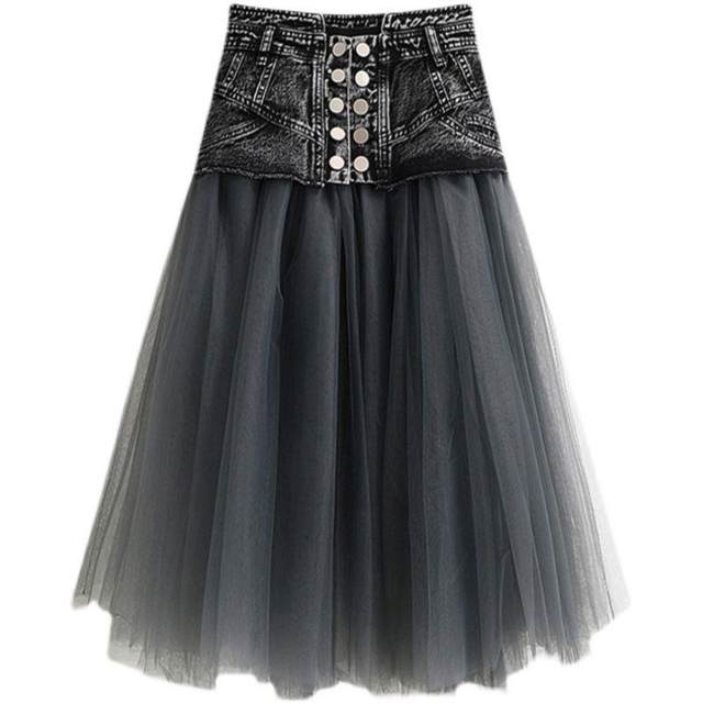 Large size 300Jin Jin is equal to 0.5kg dark denim stitching women's summer