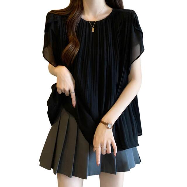 ຂະໜາດໃຫຍ່ 300 ປອນ ເສື້ອຢືດ chiffon ວ່າງສຳລັບແມ່ຍິງລະດູຮ້ອນ