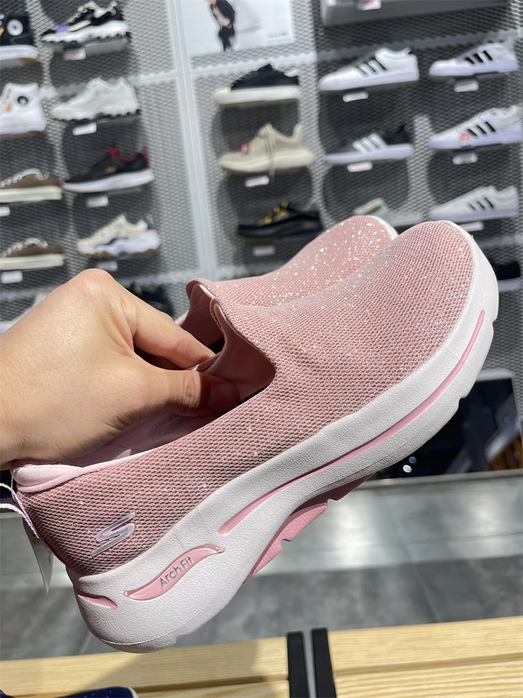 Skechers斯凯奇GOWALK女鞋春夏一脚蹬舒适软底懒人健步鞋124417 - 图1