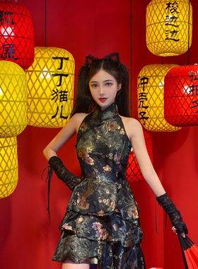 洛丽塔原宿暗黑蕾丝朋克舞蹈手套