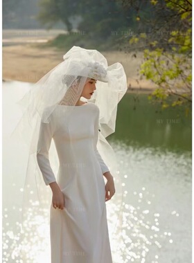 帽纱一体出游女春夏平檐花朵礼帽