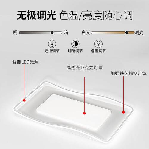 客厅灯现代简约护眼小红书2024新款家用餐厅卧室圆形正规中山灯具 - 图3