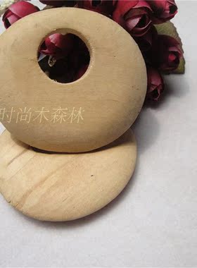 diy耳环项链吊坠手绘实木原材料