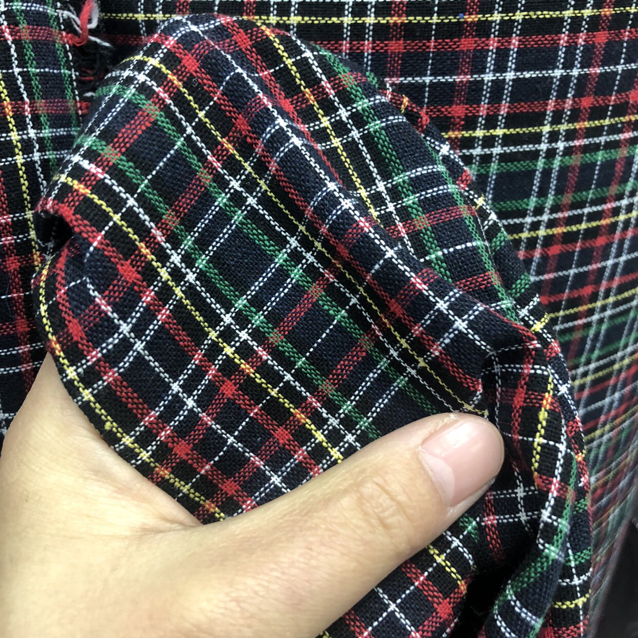 磨毛衬衫布料面料格子布料jk服装裙子外套裤子面料秋冬diy手工布
