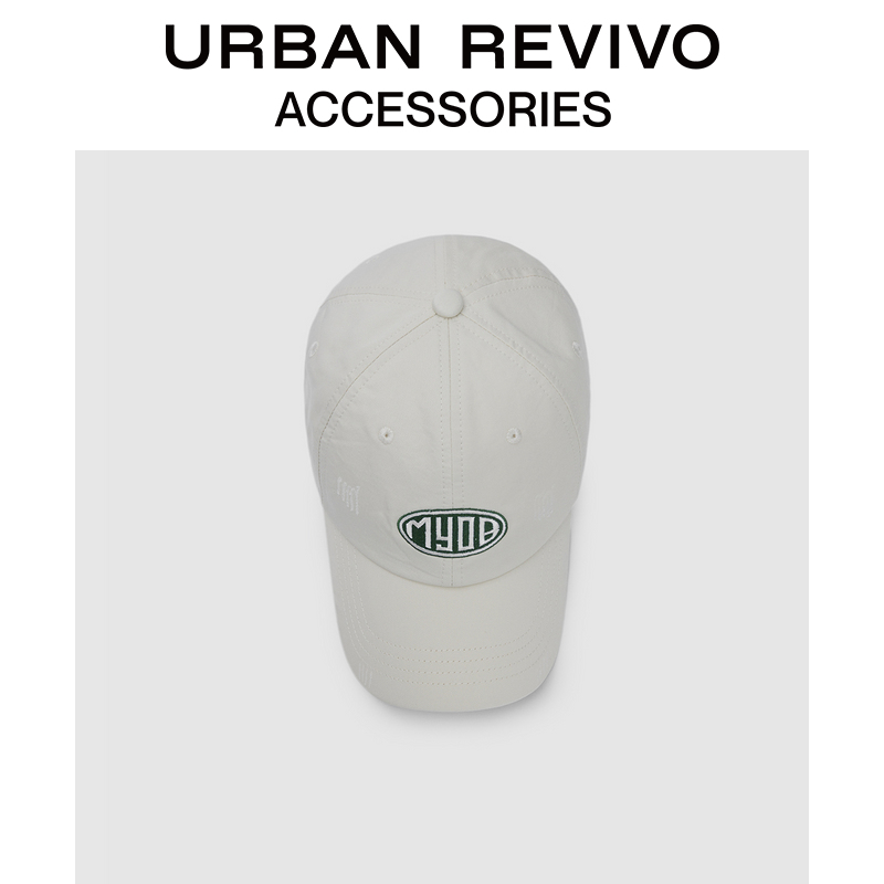 URBAN REVIVO新款女士时尚百搭刺绣鸭嘴棒球帽UAWA32147 - 图0