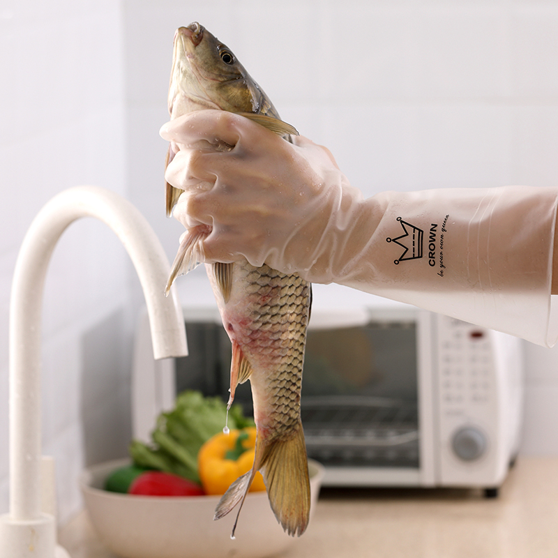 洗碗手套女厨房完菜耐用家务清洁防水洗衣服橡胶胶皮家用冬季贴手