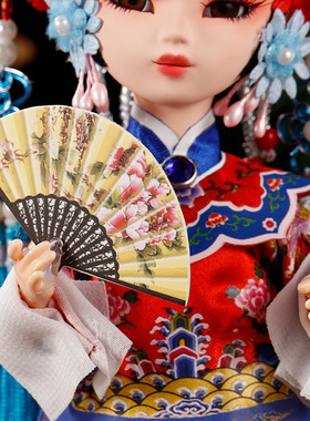 古风昆曲绢人娃娃小摆件可家居装饰礼品创意中式玩偶礼物桌面摆设