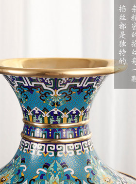 景泰蓝花瓶盖碗尊铜胎掐丝商务家居特色外事传统工艺礼品摆件