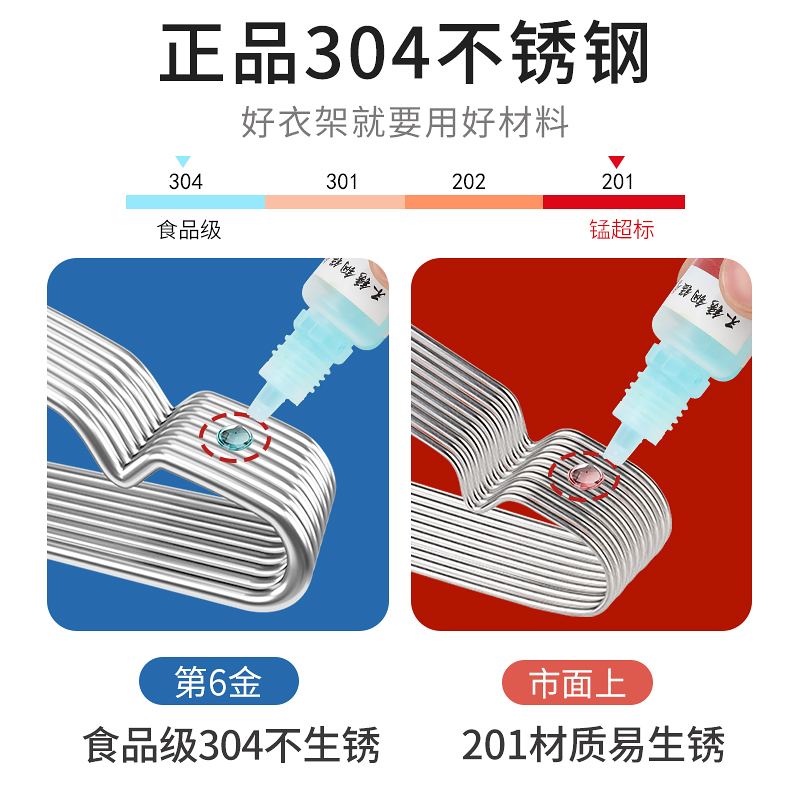 防风衣架不锈钢晾衣架家用固定防风扣防吹落防掉卡扣户外挂衣服架 - 图3