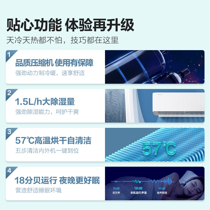 海信新一级壁挂式1.5匹防直吹 南京泰吉电器空调