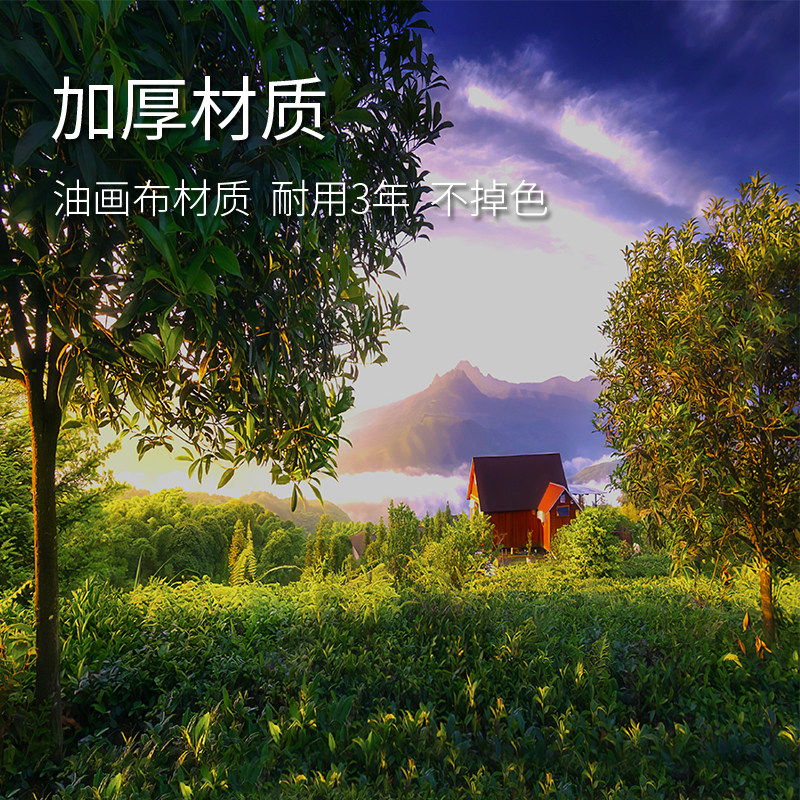 森系背景布喷绘创意森林梦幻油画布 摄影背景布摄影背景纸拍照背景拍摄道具 品迪数码专营店 淘优券