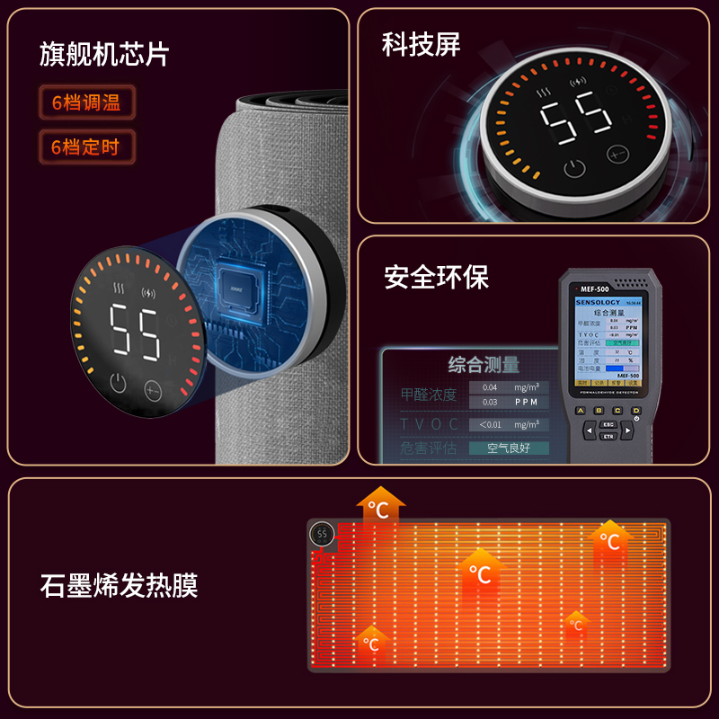 昕科桌垫加热鼠标垫超大发热暖桌垫办公室电脑桌面电热暖手加热垫 - 图0