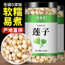 Lotus Seed 500g Dry Goods Fresh White Lotus Seed Spoon to Core Grinding Peel White Lotus No Special Chinese Herbal Medicine Official Flagship Store