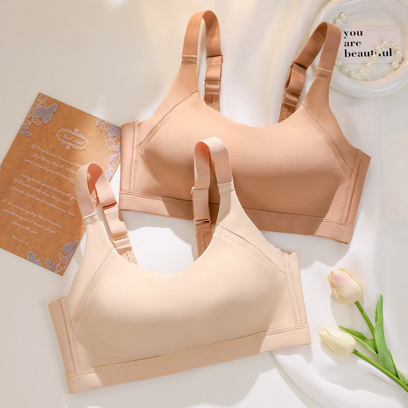 运动无痕薄款休闲防震固定一体文胸 纤诗柔文胸