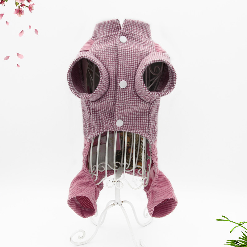 新款宠物衣服 毛绒贴标灯芯绒狗狗秋冬新款泰迪贵宾狗服饰四脚衣,淘宝优惠券,粉丝福利购,淘宝优惠卷