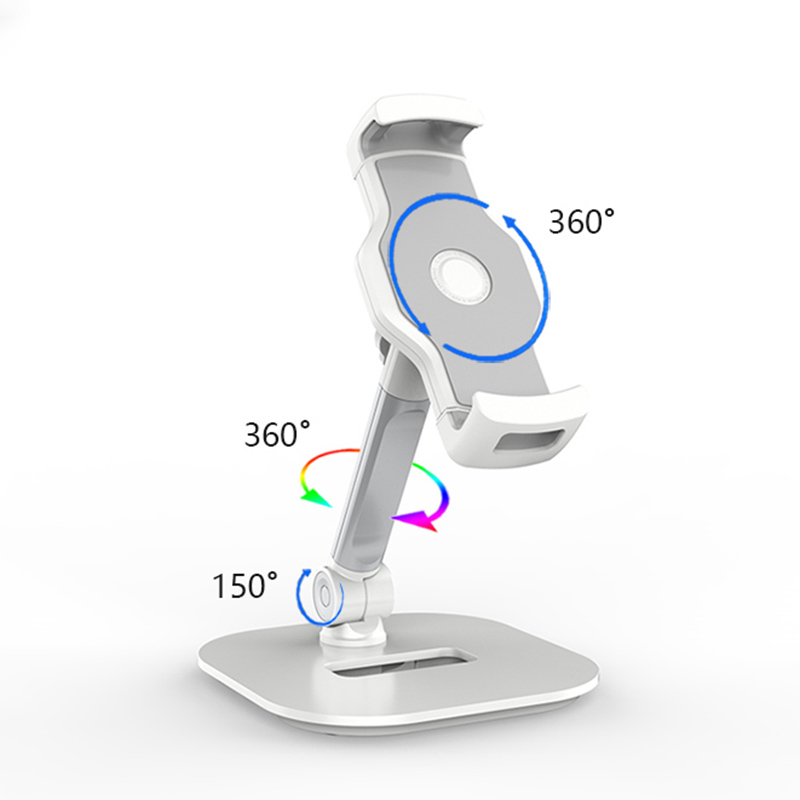 手机支架ipad平板支架电脑床头懒人360度旋转支撑金属桌面托架子可折叠-图2