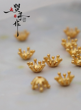 镀金花芯焸手作桃之胸针