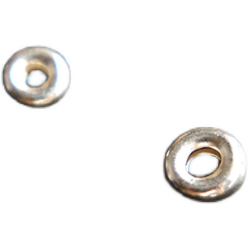 金刚结专用车轮珠S925银扁珠银甜甜圈定制扁车轮珠diy金刚结尾扣 - 图0