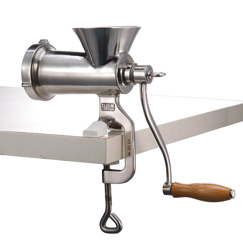 手动不锈钢绞肉机力可美家用手摇碎肉绞菜馅磨粉灌香肠器多功能