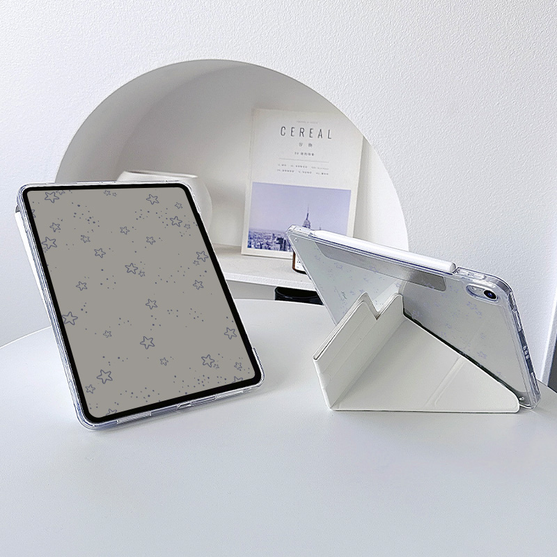 【3+y折x无笔槽拆分】简约星星适用华为matepad12.2小米平板7pro保护套2025ipadair7透明mini6第11代13壳12紫 - 图2
