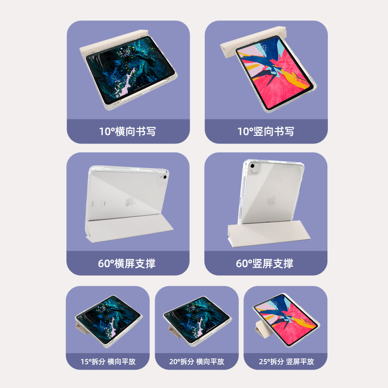 【新品x拆分卡扣】华为matepad11保护套11pro适用平板电脑透明亚克力air可爱玩具11.5寸带笔槽10.8气囊款硬壳 - 图1