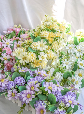 30cm木栅栏仿真花套装成品